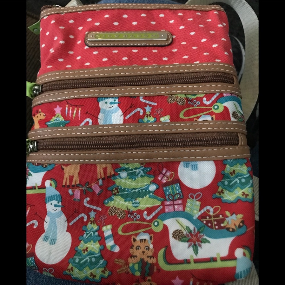 Mini Triple Zip Lily Bloom Crossbody